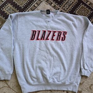 Nike Gray Blazers Crewneck Sweatshirt